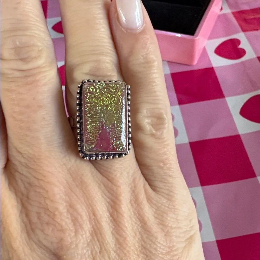 Sterling Silver Plated Fashion Ring size 6.5